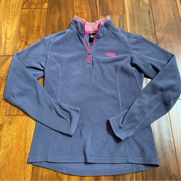 The North Face Women's Quarter Zip Fleece Purple Size XSmall Polartec - Picture 1 of 6